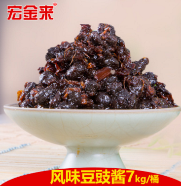 宏金來(lái)辣椒醬 風(fēng)味豆豉7kg傳統(tǒng)醬豆豉散裝老干媽 調(diào)味品