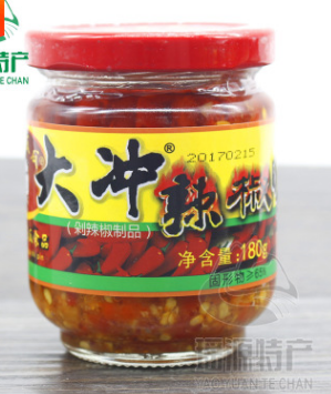 湖南郴州特產(chǎn)小徐瓜瓜大沖辣椒醬180克 猛辣下飯菜拌面辣醬