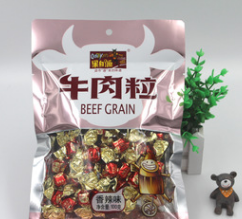 休閑食品 100g香辣味牛肉粒 糖果牛肉粒 果自源食品