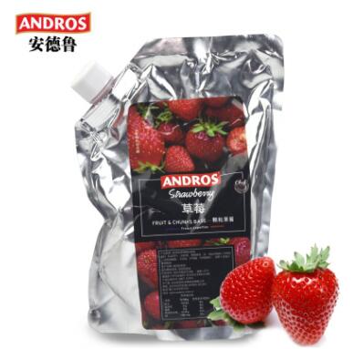 新品草莓顆粒果醬 安德魯果醬調(diào)味醬1kg/袋蛋糕甜品店果醬