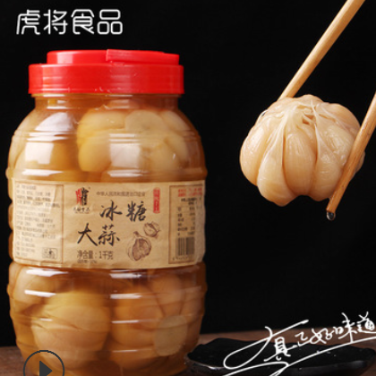 虎將冰糖大蒜1000g罐裝泡菜驛站系列開(kāi)胃下飯菜廠家批發(fā)一件代發(fā)