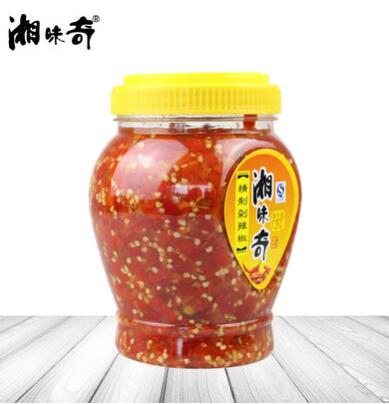 湘味奇大瓶剁紅辣椒1200g 辣椒醬炒菜涼拌菜 拌面下飯辣調味醬