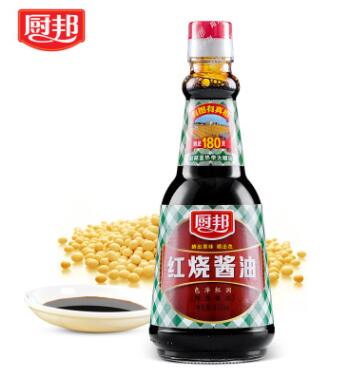 廚邦紅燒醬油410ml*瓶 用于炒菜 燒菜 紅燒肉燉煮