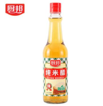 廚邦純米醋420ml*1瓶裝 食用白醋新品調味品純糧發酵0%添加防腐