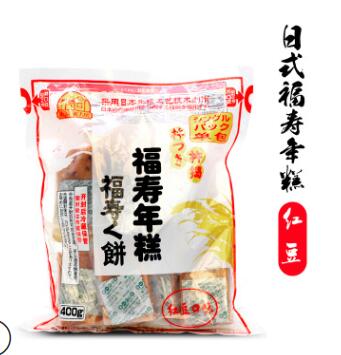 日本福壽紅豆拉絲年糕日式碳烤年糕拉絲花福切餅400g/包X20/包/箱