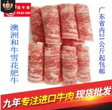 廠家直銷新品雪花牛肉生鮮肥牛磚 火鍋燒烤料理食材牛肉 冷凍