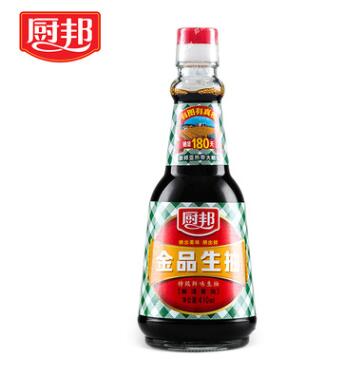 經銷廚邦金品生抽 410ml12瓶整箱家用商用釀造醬油炒菜調味品