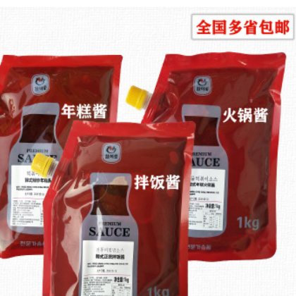 韓味樂正統拌飯醬辣炒年糕醬韓國年糕火鍋醬1kg 辣椒醬調味料辣醬