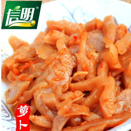 信明贛南信豐香脆干特產(chǎn)開胃下飯腌咸菜精品原味蘿卜脆10袋60g