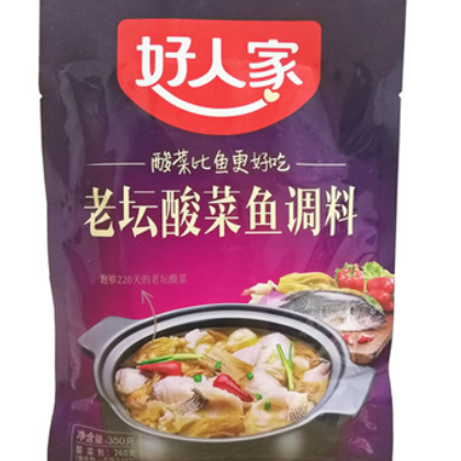 好人家老壇酸菜魚調(diào)料 350g * 30袋/件 泡菜魚調(diào)料酸湯魚底料