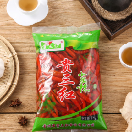 貴三紅 貴州特產 紅椒小米辣 剁椒 野山椒泡菜 泡紅椒 餐飲批發